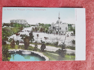 Carte postala, Constantinopole, Le Palais et la Mosquee dYildiz, sfarsit de secol XX foto