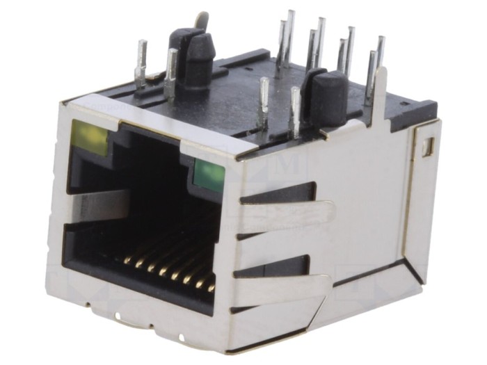 Conector RJ45 ecranat Cat 5e 8p8c THT