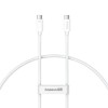 Cablu de Date Type-C la Type-C pentru Realme GT Neo 5, 1m, 240W - Baseus (P10365200211-02) - Moon White