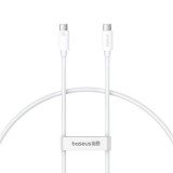 Cablu de Date Type-C la Type-C pentru Realme GT Neo 5, 1m, 240W - Baseus (P10365200211-02) - Moon White