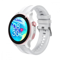Ceas inteligent SmartWatch SIM 4G LTE EMESZON&reg; A22, localizare Copii si Adulti prin GPS, Apel Video, IP67, SOS, LBS, Wi-Fi, Alb