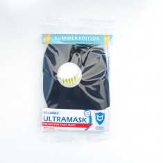 Masca de siguranta Ultramask, filtru de carbon activat PM2.5, L/XL, negru foto