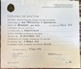 DIPLOMA DE DOCTORAT, INSTITUTUL DE CONSTRUCTII DIN BUCURESTI 1972/ FACULTATEA DE HIDROTEHNICA