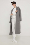 Cumpara ieftin Answear Lab palton de lana culoarea gri, de tranzitie, oversize