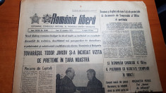 ziarul romania libera 22 octombrie 1979-vizita lui tudor jitkov in tara noastra foto