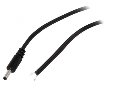Cablu Alimentare DC Mufă Dreaptă Negru 1,5m 2x0,5mm2 foto