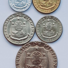 Set 5 monede Filipine 1, 5, 10, 25, 50 sentimos 1967 - 1974 UNC - A028