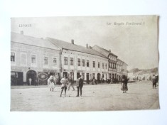 Rară! Lipova/Arad-Strada Regele Ferdinand,magazine,carte postala necir.anii 30