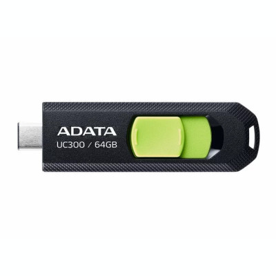 MEMORIE USB Type-C 3.2 ADATA 64 GB retractabila negru / verde ACHO-UC300-64G-RBK/GN foto
