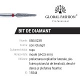 Cumpara ieftin Bit diamant cuticule Conic rotunjit 850/014R Rosu, Global Fashion