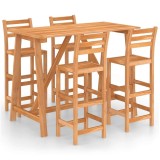 Cumpara ieftin Set mobilier bar de exterior, 5 piese, lemn masiv de acacia