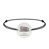 Doxa - Bratara personalizata snur profesoara din argint 925