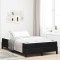 vidaXL Pat boxspring cu saltea cu saltea Negru 120 x 190 cm Catifea 3398679