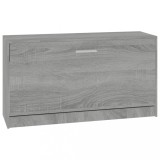 Cumpara ieftin Banca pentru pantofi, gri sonoma, 80x24x45 cm, lemn prelucrat