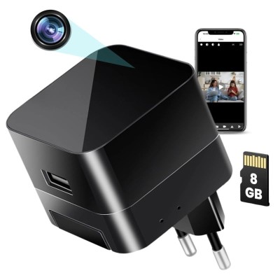 Incarcator USB cu Camera Spion iUni IP90, 8GB, Wi-Fi, Full HD, Night Vision, Senzor miscare foto