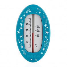 Termometru de baie Reer, fara mercur, 10 x 6 cm, Albastru