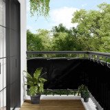 VidaXL Paravan de balcon, negru, 75x700 cm, 100% poliester oxford