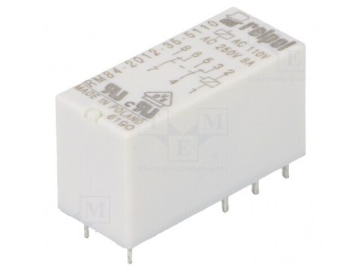 Releu Electromagnetic DPDT 110VAC 8A PCB foto
