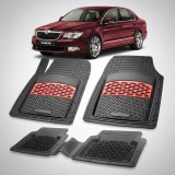Cumpara ieftin Covorase Skoda Superb II Tavita Cauciuc Compatibile 2008&ndash;2015 | Red
