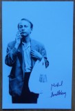 Autograf al scriitorului britanic Michel Houellebecq pe fotografie