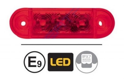 Led Lampi de marcaj Remorca Camion Caravana Rosu E9 12v 24v foto