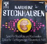 Disc Vinil Karlheinz Stockhausen - Spiral F&uuml;r Blockfl&ouml;te Und Kurzwellen -WERGO-SHZW 903 BL