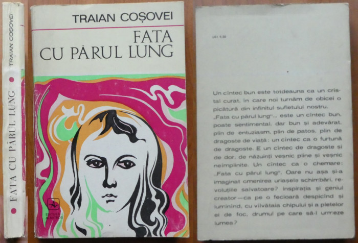 Traian Cosovei, Fata cu parul lung, 1972, editia 1 cu autograf consistent