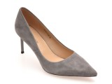 Pantofi eleganti EPICA PREMIUM gri, 2407, din piele intoarsa
