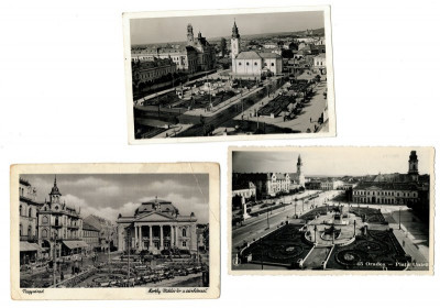 Oradea 1940(aprox.) - Lot 3 carti postale foto