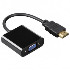 Cablu adaptor HDMI-VGA, tata-mama, 0.2m, fara jack 3.5mm sunet foto