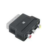 Adaptor Video Hama 3 RCA Female Jacks (Video/Audio L &amp;amp; R) - Scart Male Plug