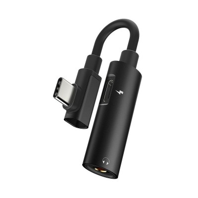 Adaptor Audio USB Type-C la 3.5 mm - USB Type-C la USB Type-C HOCO LS19, 0.3 m, Negru foto