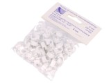 Suport Cablu Rotund PAWBOL Alb 8mm cu Cui - Set 100 bucati