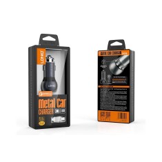 Incarcator Auto Quick Charge 3.0 Lonid racire pasiva aluminiu 2 porturi USB 36w