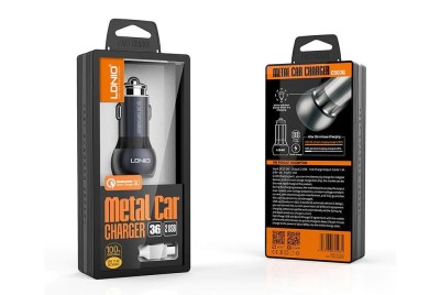 Incarcator Auto Quick Charge 3.0 Lonid racire pasiva aluminiu 2 porturi USB 36w foto