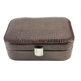 Cumpara ieftin Cutie Bijuterii Piele Ecologica Watchbox DENISE: Rosu, Negru, Camel, Maro, 20x14x7cm