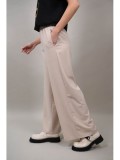 PANTALONI LARGI CU TALIE ELASTICA RADIANT S Bej