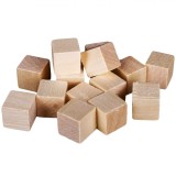 Set Cuburi Lemn, 49 Bucăți, Dimensiuni 1.5x1.5x1.5 cm, Culoare Naturală, Oem