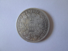 Franta 2 Francs 1887 A argint foto