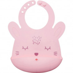 Tiny Twinkle Silicone Roll-up Bibs bavețică Rose Bunny 4m+ 1 buc