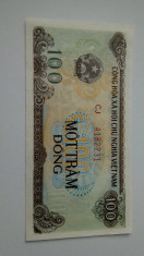 BANCNOTA VIETNAM 100 DONG 1991,UNC foto