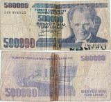 1998 , 500,000 turkish lira ( P-212a.1 ) - Turcia
