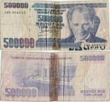 1998 , 500,000 turkish lira ( P-212a.1 ) - Turcia