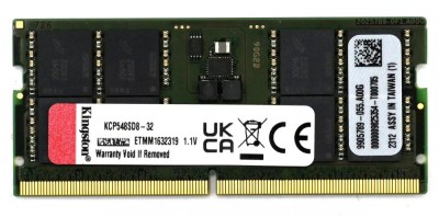 Memorie Laptop Kingston, 32GB DDR5, 4800Mhz, CL40, PC5-38400, Non-ECC, 1.1V, KCP548SD8-32 foto
