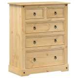 Cumpara ieftin Dulap cu sertare &bdquo;Corona&rdquo;, 92x48x114 cm, lemn masiv de pin