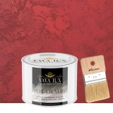 Vopsea Decorativă Perla Luxury Visiniu 0,5L cu fulgi perlați&ndash;Pensulă inclusă-Toro Decor