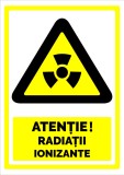 Indicator de securitate atentie radiatii ionizante
