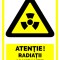 Indicator de securitate atentie radiatii ionizante