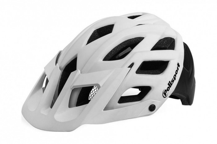 Casca polisport enduro e3 55-58cm alb