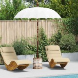 Cumpara ieftin Umbrela balineza cu baza 250 Crema si Alb 190 x 190 x 250 cm